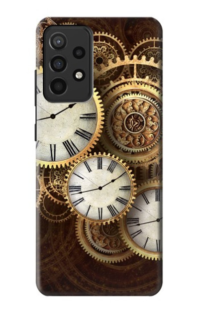 S3172 Gold Clock Live Case Cover Custodia per Samsung Galaxy A52, Galaxy A52 5G