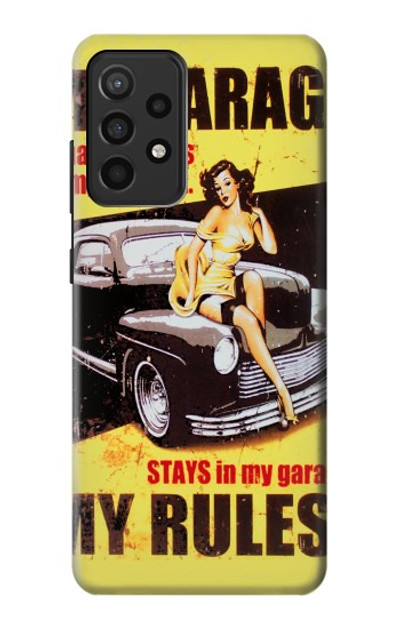 S3198 My Garage Pinup Girl Case Cover Custodia per Samsung Galaxy A52, Galaxy A52 5G