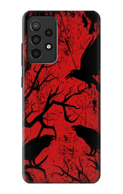 S3325 Crow Black Blood Tree Case Cover Custodia per Samsung Galaxy A52, Galaxy A52 5G