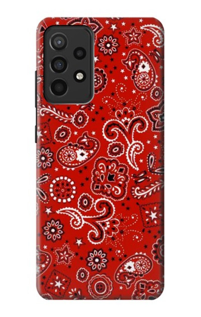 S3354 Red Classic Bandana Case Cover Custodia per Samsung Galaxy A52, Galaxy A52 5G