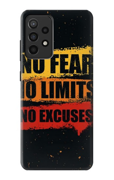 S3492 No Fear Limits Excuses Case Cover Custodia per Samsung Galaxy A52, Galaxy A52 5G