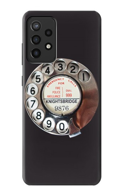 S0059 Retro Rotary Phone Dial On Case Cover Custodia per Samsung Galaxy A72, Galaxy A72 5G