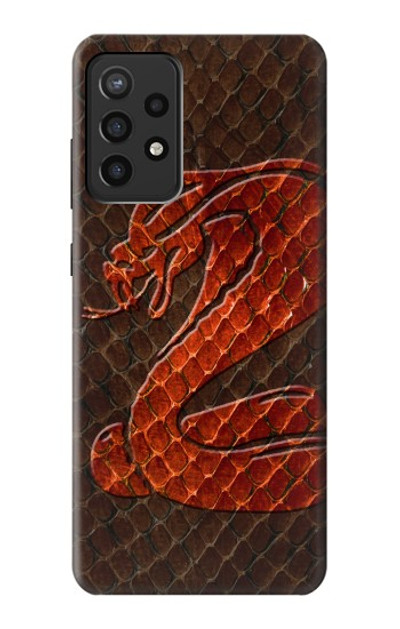 S0663 Cobra Snake Skin Case Cover Custodia per Samsung Galaxy A72, Galaxy A72 5G