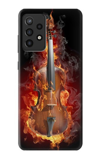 S0864 Fire Violin Case Cover Custodia per Samsung Galaxy A72, Galaxy A72 5G