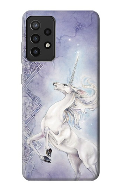 S1134 White Horse Unicorn Case Cover Custodia per Samsung Galaxy A72, Galaxy A72 5G