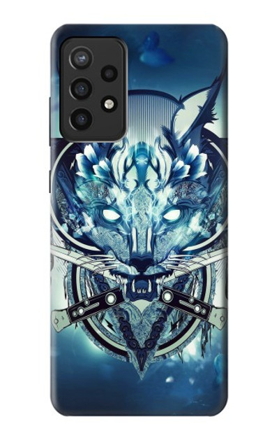 S1135 Wolf with knives Rock Case Cover Custodia per Samsung Galaxy A72, Galaxy A72 5G