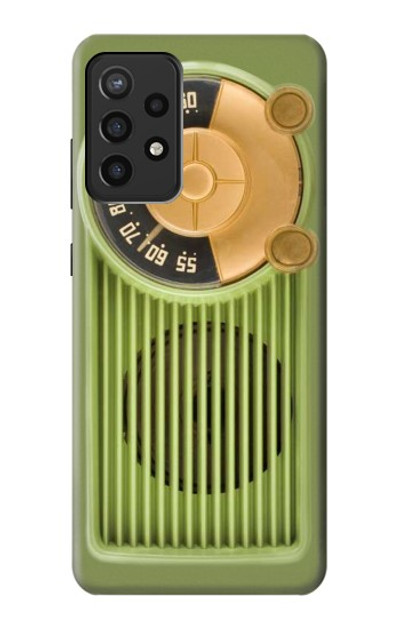 S2656 Vintage Bakelite Radio Green Case Cover Custodia per Samsung Galaxy A72, Galaxy A72 5G