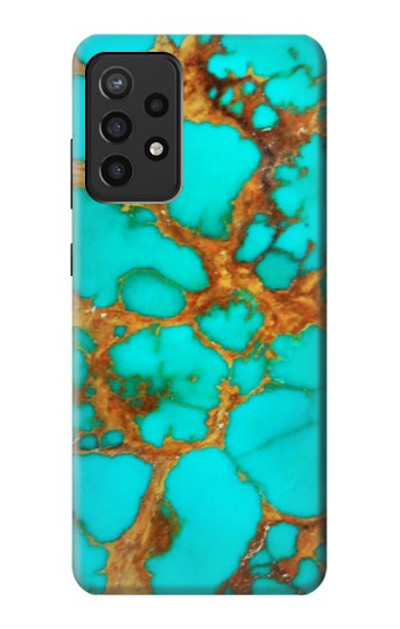 S2688 Aqua Copper Turquoise Gemstone Graphic Case Cover Custodia per Samsung Galaxy A72, Galaxy A72 5G