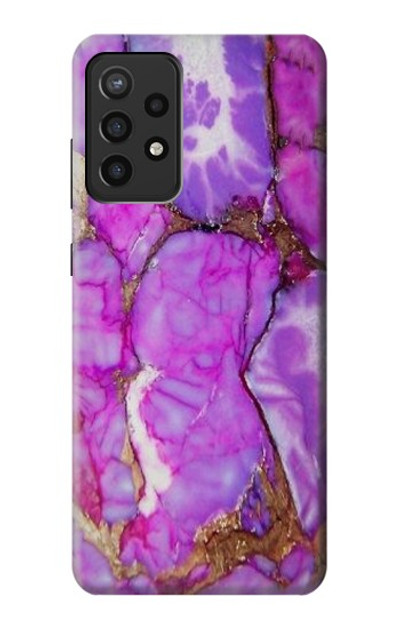 S2907 Purple Turquoise Stone Case Cover Custodia per Samsung Galaxy A72, Galaxy A72 5G