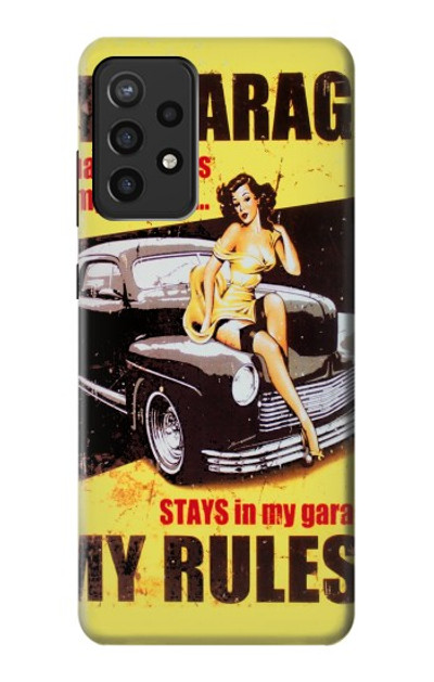S3198 My Garage Pinup Girl Case Cover Custodia per Samsung Galaxy A72, Galaxy A72 5G