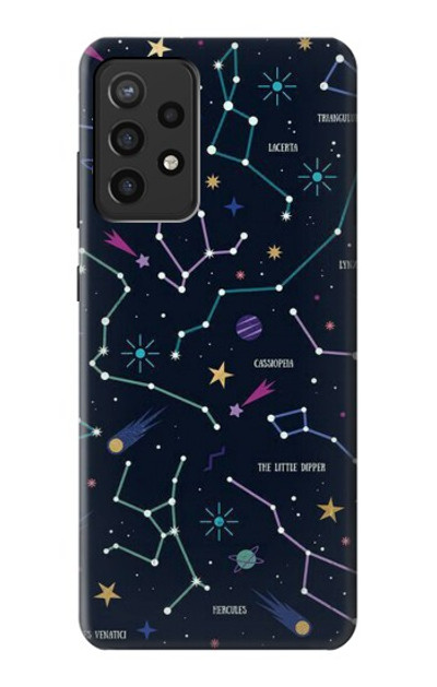 S3220 Star Map Zodiac Constellations Case Cover Custodia per Samsung Galaxy A72, Galaxy A72 5G