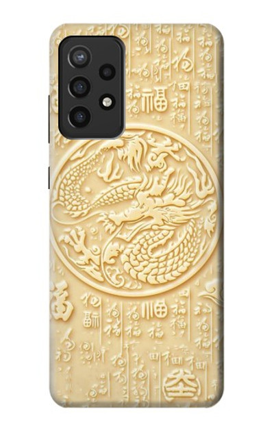 S3288 White Jade Dragon Graphic Painted Case Cover Custodia per Samsung Galaxy A72, Galaxy A72 5G