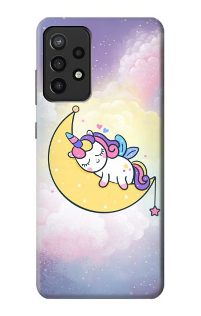 S3485 Cute Unicorn Sleep Case Cover Custodia per Samsung Galaxy A72, Galaxy A72 5G