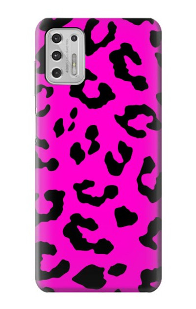 S1850 Pink Leopard Pattern Case Cover Custodia per Motorola Moto G Stylus (2021)