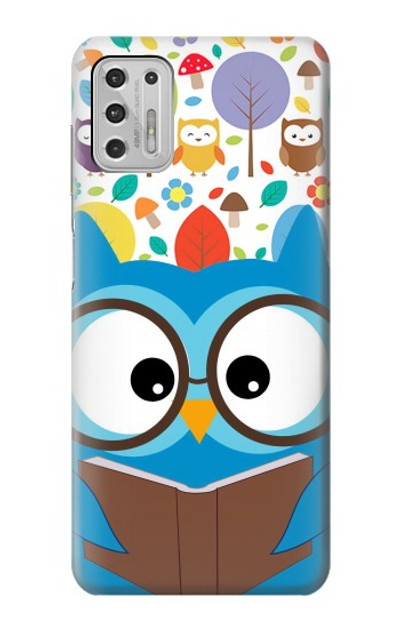 S2521 Cute Nerd Owl Cartoon Case Cover Custodia per Motorola Moto G Stylus (2021)