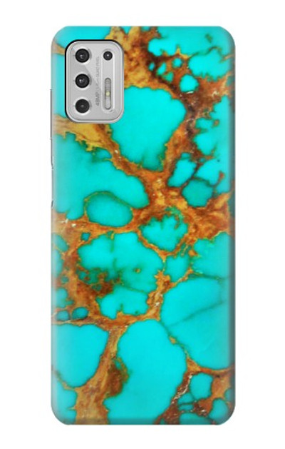 S2688 Aqua Copper Turquoise Gemstone Graphic Case Cover Custodia per Motorola Moto G Stylus (2021)