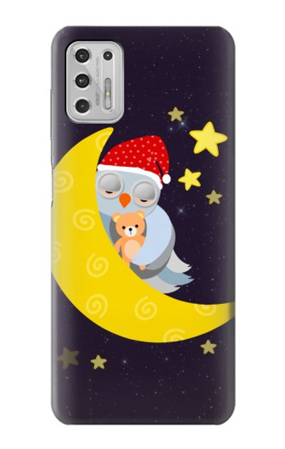 S2849 Cute Sleepy Owl Moon Night Case Cover Custodia per Motorola Moto G Stylus (2021)