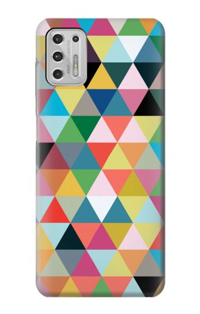 S3049 Triangles Vibrant Colors Case Cover Custodia per Motorola Moto G Stylus (2021)