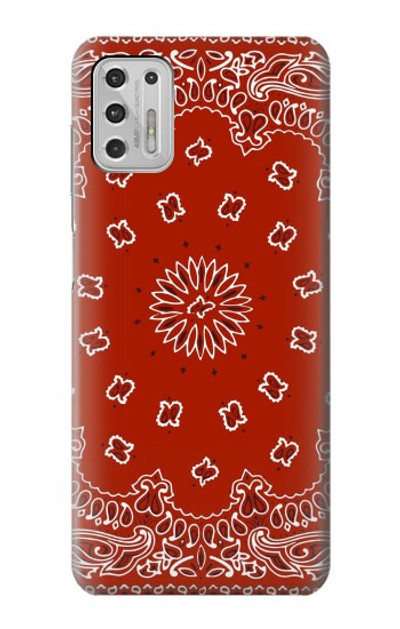 S3355 Bandana Red Pattern Case Cover Custodia per Motorola Moto G Stylus (2021)