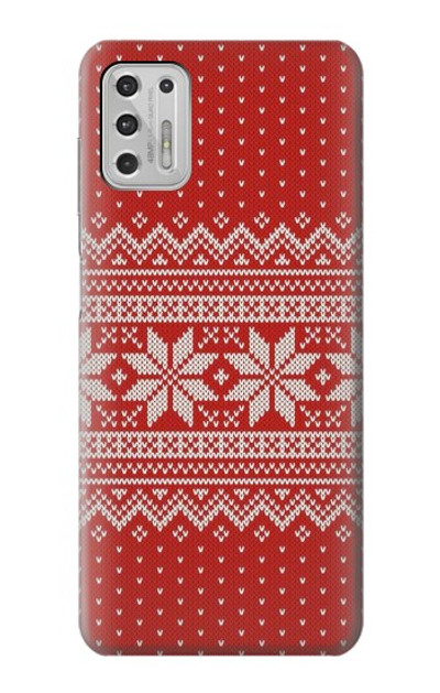 S3384 Winter Seamless Knitting Pattern Case Cover Custodia per Motorola Moto G Stylus (2021)