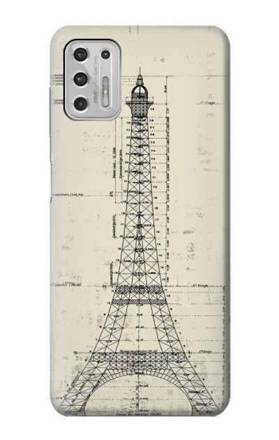 S3474 Eiffel Architectural Drawing Case Cover Custodia per Motorola Moto G Stylus (2021)