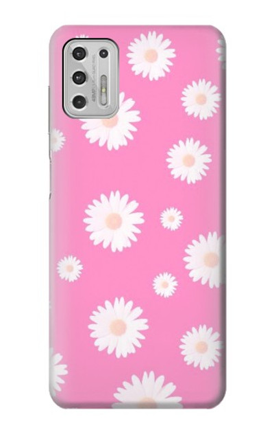 S3500 Pink Floral Pattern Case Cover Custodia per Motorola Moto G Stylus (2021)