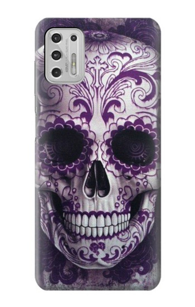 S3582 Purple Sugar Skull Case Cover Custodia per Motorola Moto G Stylus (2021)