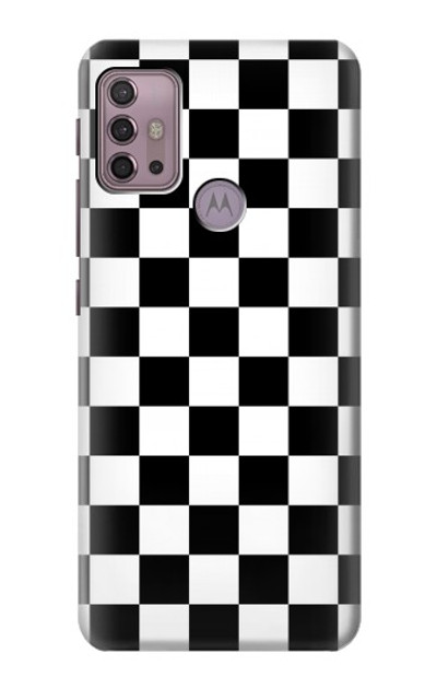 S1611 Black and White Check Chess Board Case Cover Custodia per Motorola Moto G30, G20, G10