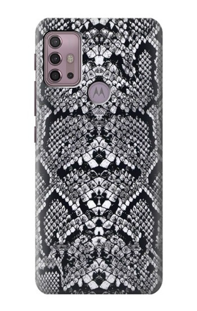 S2855 White Rattle Snake Skin Graphic Printed Case Cover Custodia per Motorola Moto G30, G20, G10