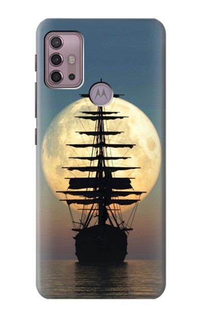 S2897 Pirate Ship Moon Night Case Cover Custodia per Motorola Moto G30, G20, G10