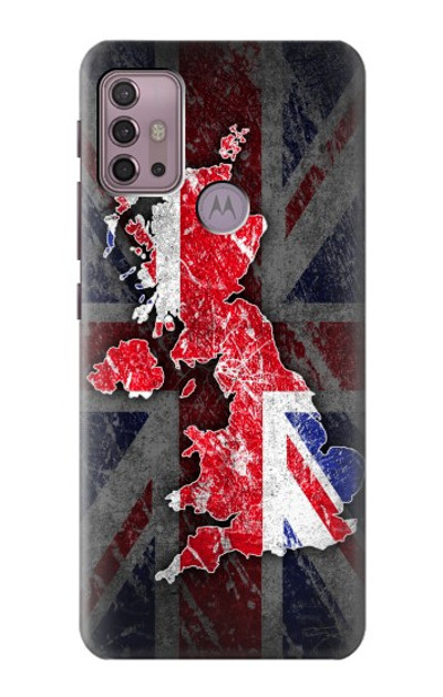 S2936 UK British Flag Map Case Cover Custodia per Motorola Moto G30, G20, G10