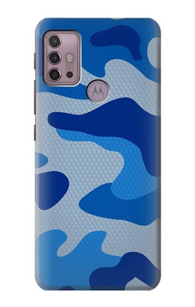 S2958 Army Blue Camo Camouflage Case Cover Custodia per Motorola Moto G30, G20, G10