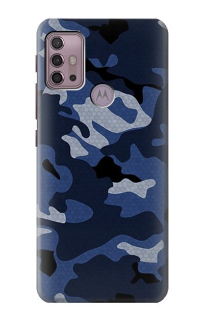 S2959 Navy Blue Camo Camouflage Case Cover Custodia per Motorola Moto G30, G20, G10