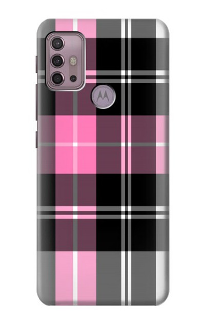 S3091 Pink Plaid Pattern Case Cover Custodia per Motorola Moto G30, G20, G10