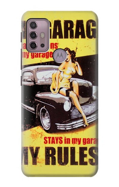 S3198 My Garage Pinup Girl Case Cover Custodia per Motorola Moto G30, G20, G10