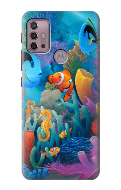 S3227 Underwater World Cartoon Case Cover Custodia per Motorola Moto G30, G20, G10