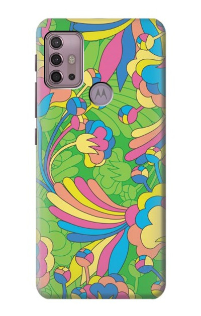 S3273 Flower Line Art Pattern Case Cover Custodia per Motorola Moto G30, G20, G10