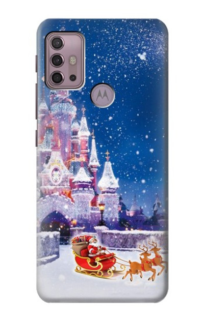 S3282 Santa Xmas Castle Case Cover Custodia per Motorola Moto G30, G20, G10