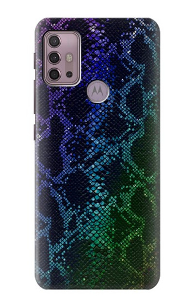S3366 Rainbow Python Skin Graphic Print Case Cover Custodia per Motorola Moto G30, G20, G10