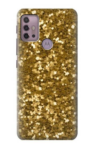 S3388 Gold Glitter Graphic Print Case Cover Custodia per Motorola Moto G30, G20, G10