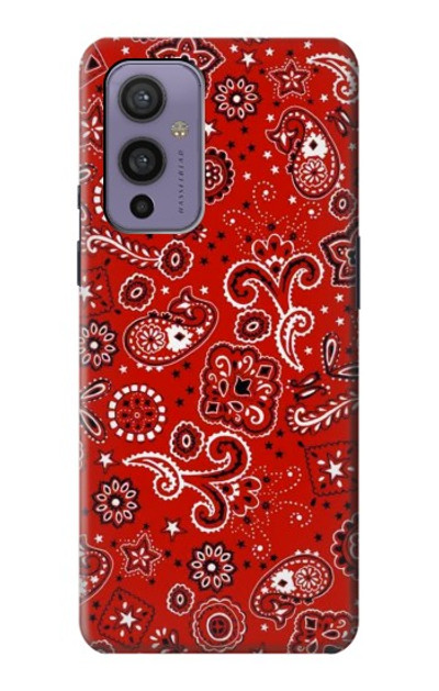 S3354 Red Classic Bandana Case Cover Custodia per OnePlus 9