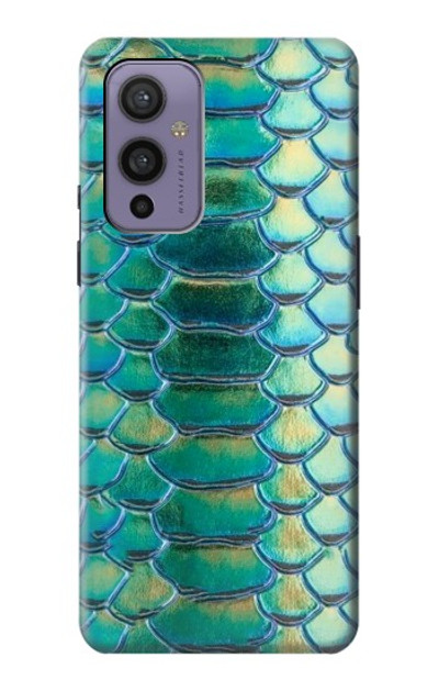 S3414 Green Snake Scale Graphic Print Case Cover Custodia per OnePlus 9