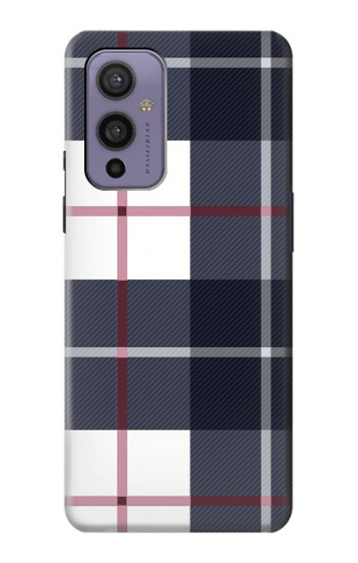 S3452 Plaid Fabric Pattern Case Cover Custodia per OnePlus 9