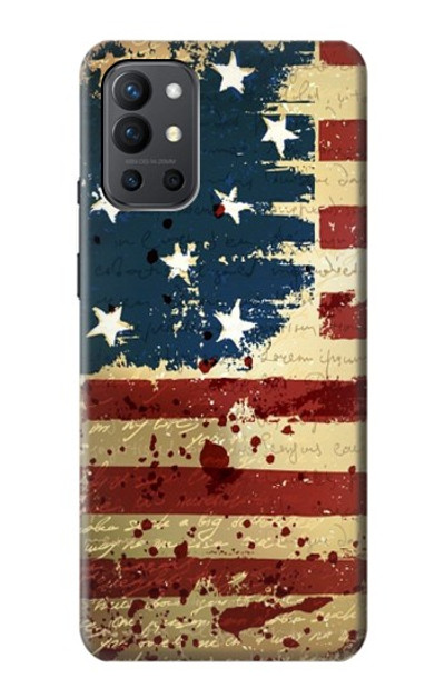 S2349 Old American Flag Case Cover Custodia per OnePlus 9R