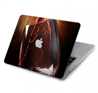 S2396 Red Wine Bottle And Glass Case Cover Custodia per MacBook Air 13″ - A1369, A1466