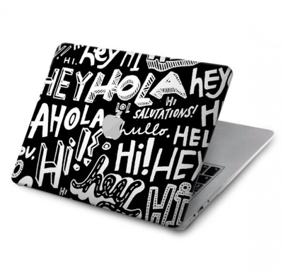 S2744 Hey Hi Hello Art Pattern Case Cover Custodia per MacBook Air 13″ - A1369, A1466