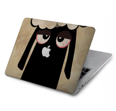 S2826 Cute Cartoon Unsleep Black Sheep Case Cover Custodia per MacBook Air 13″ - A1369, A1466