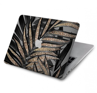 S3692 Gray Black Palm Leaves Case Cover Custodia per MacBook Pro 13″ - A1706, A1708, A1989, A2159, A2289, A2251, A2338