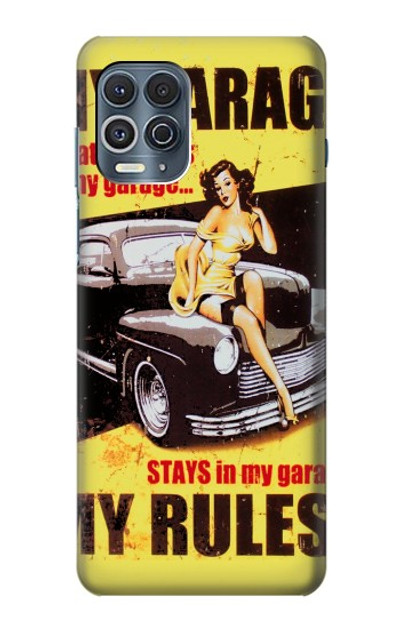 S3198 My Garage Pinup Girl Case Cover Custodia per Motorola Edge S