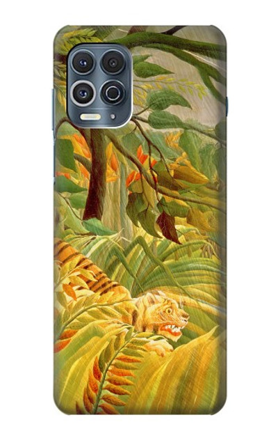 S3344 Henri Rousseau Tiger in a Tropical Storm Case Cover Custodia per Motorola Edge S